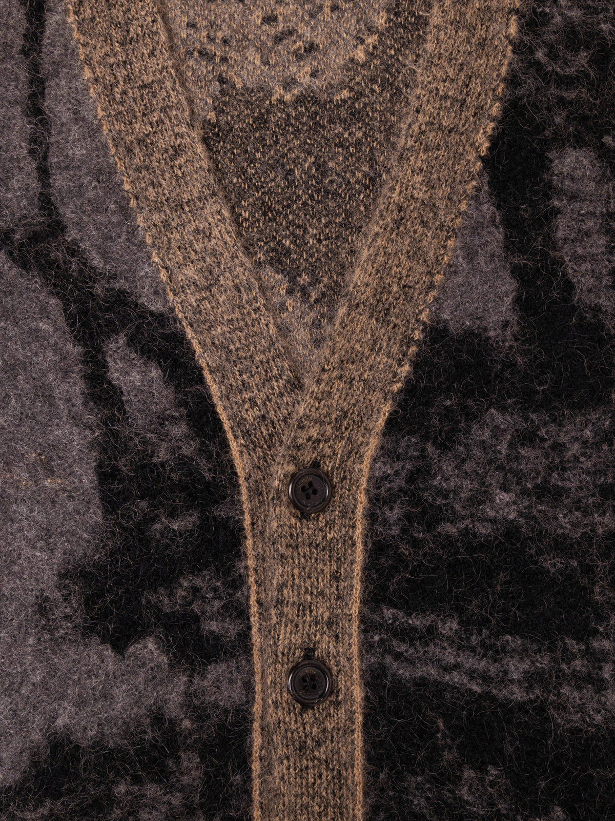BRUSHED MOHAIR JACQUARD CARDIGAN