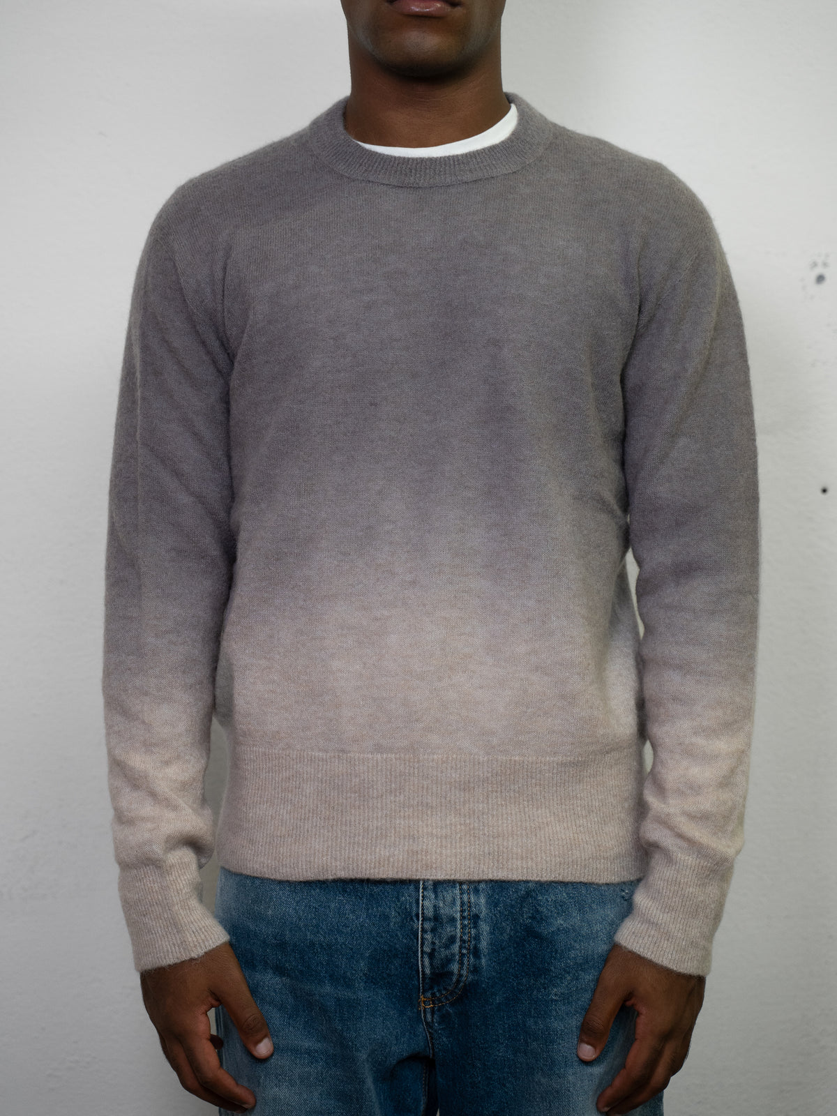 ROUND NECK SHADED SWEATER