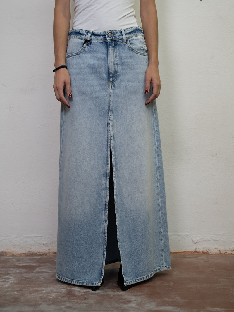 LOW WAIST DENIM SKIRT