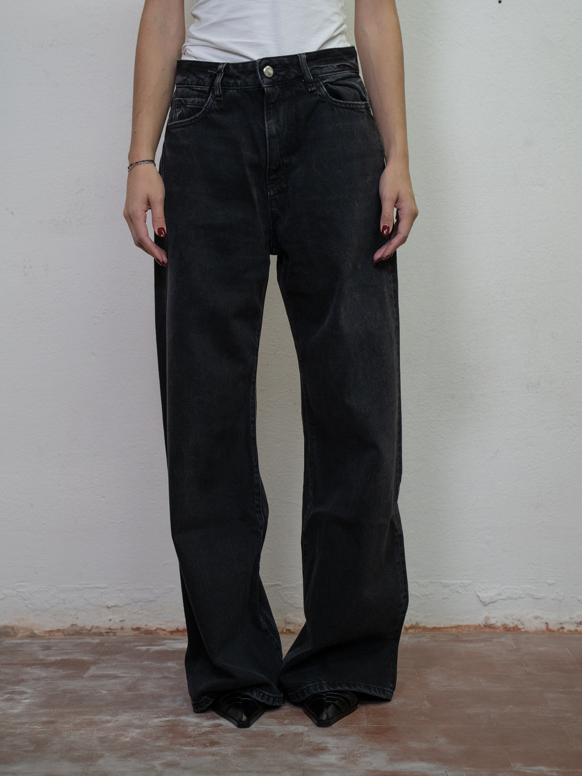 REGULAR WAIST WIDE LEG DENIM