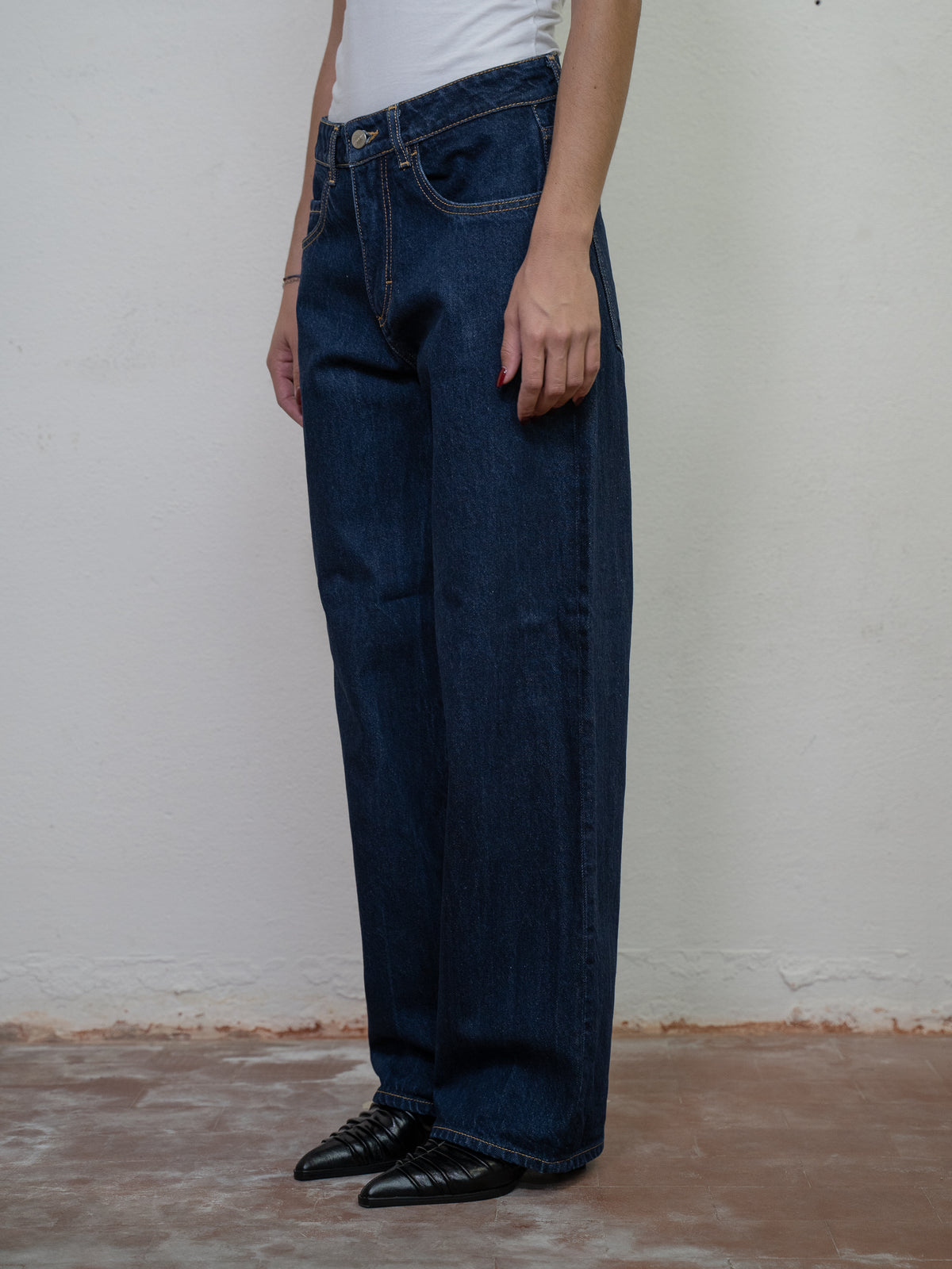 REGULAR WAIST WIDE LEG DENIM
