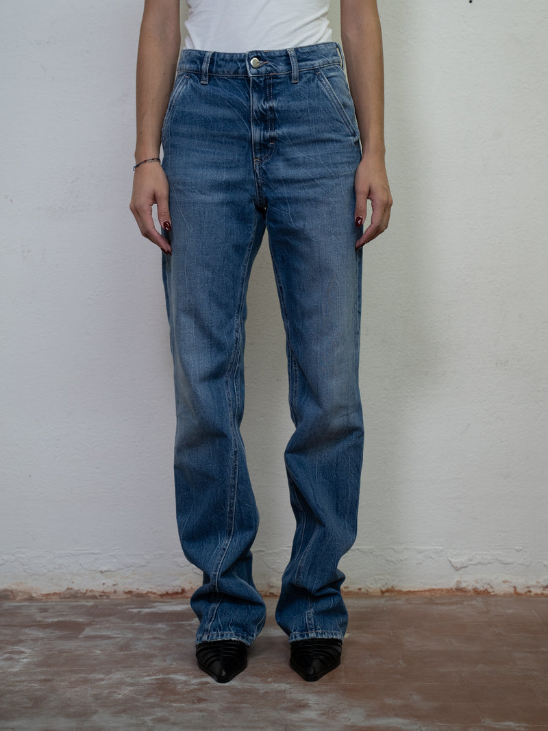 HIGH WAIST STRAIGHT LEG DENIM