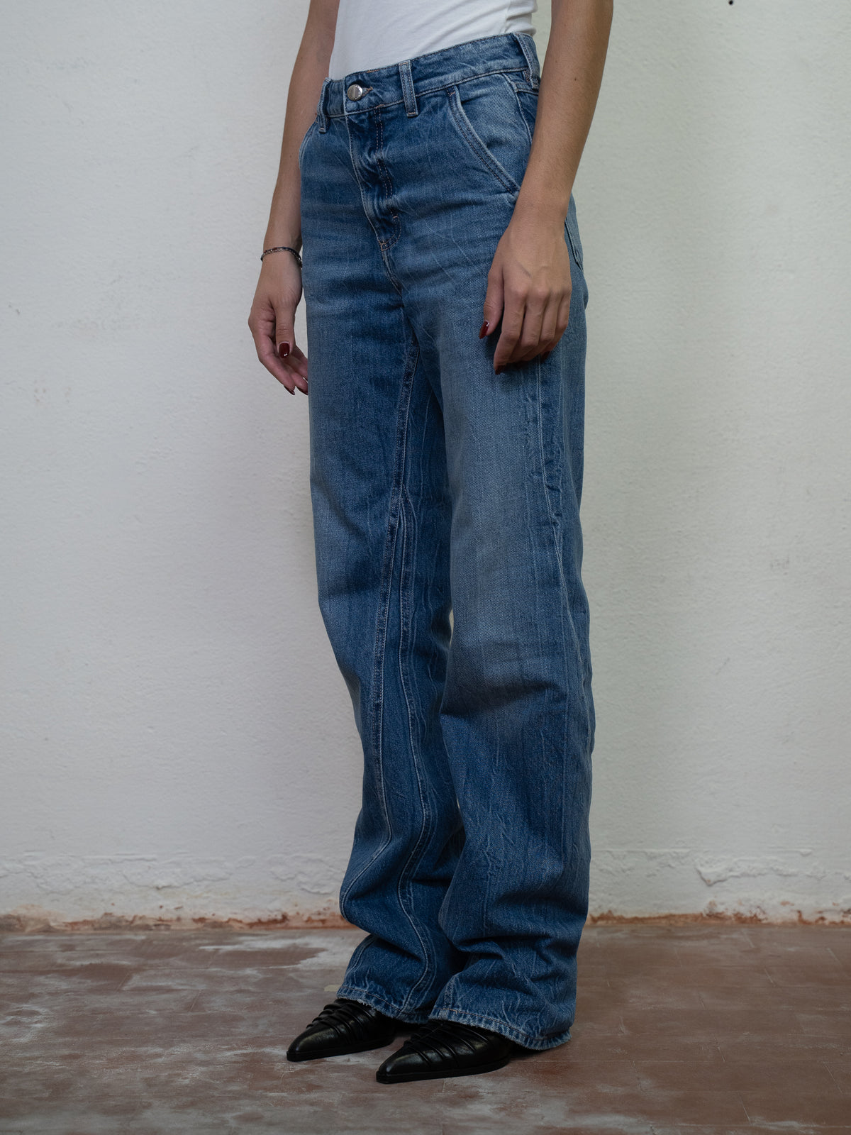 HIGH WAIST STRAIGHT LEG DENIM