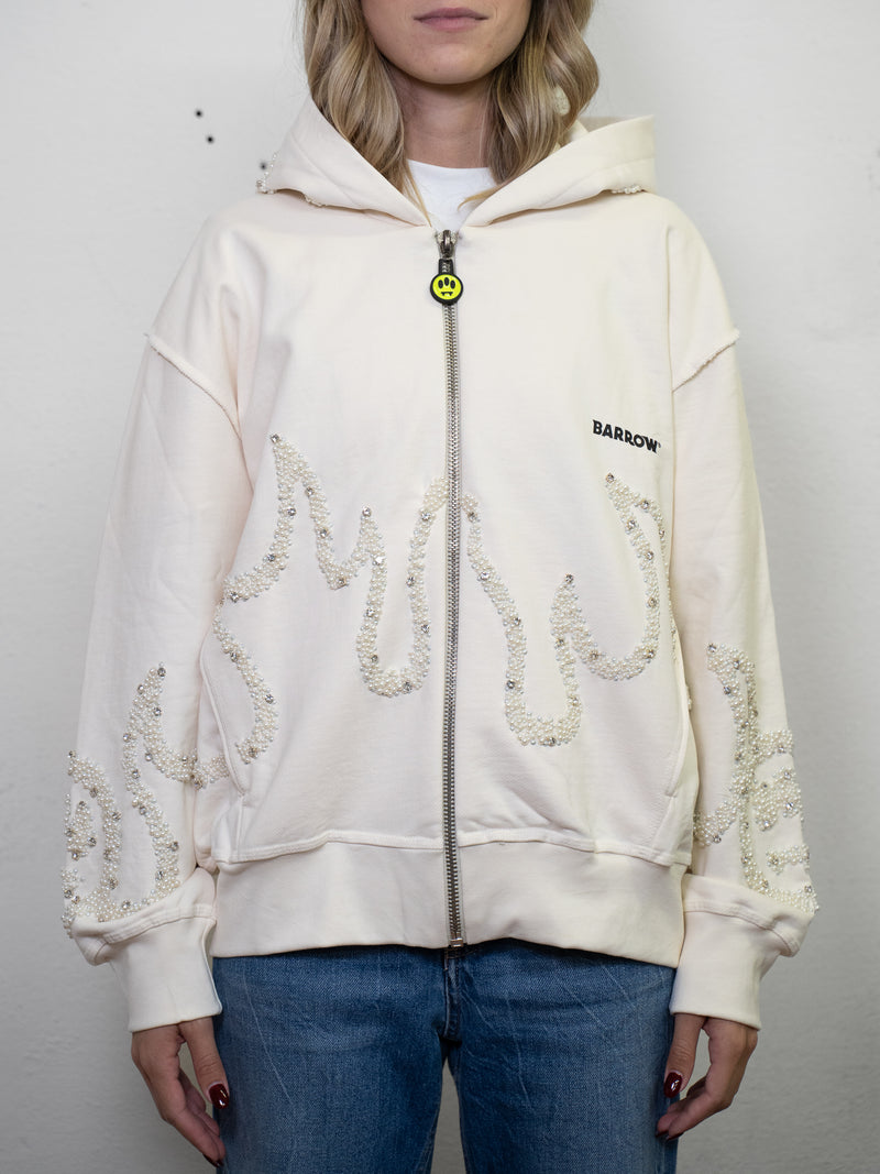 EMBROIDED STONES ZIP HOODIE