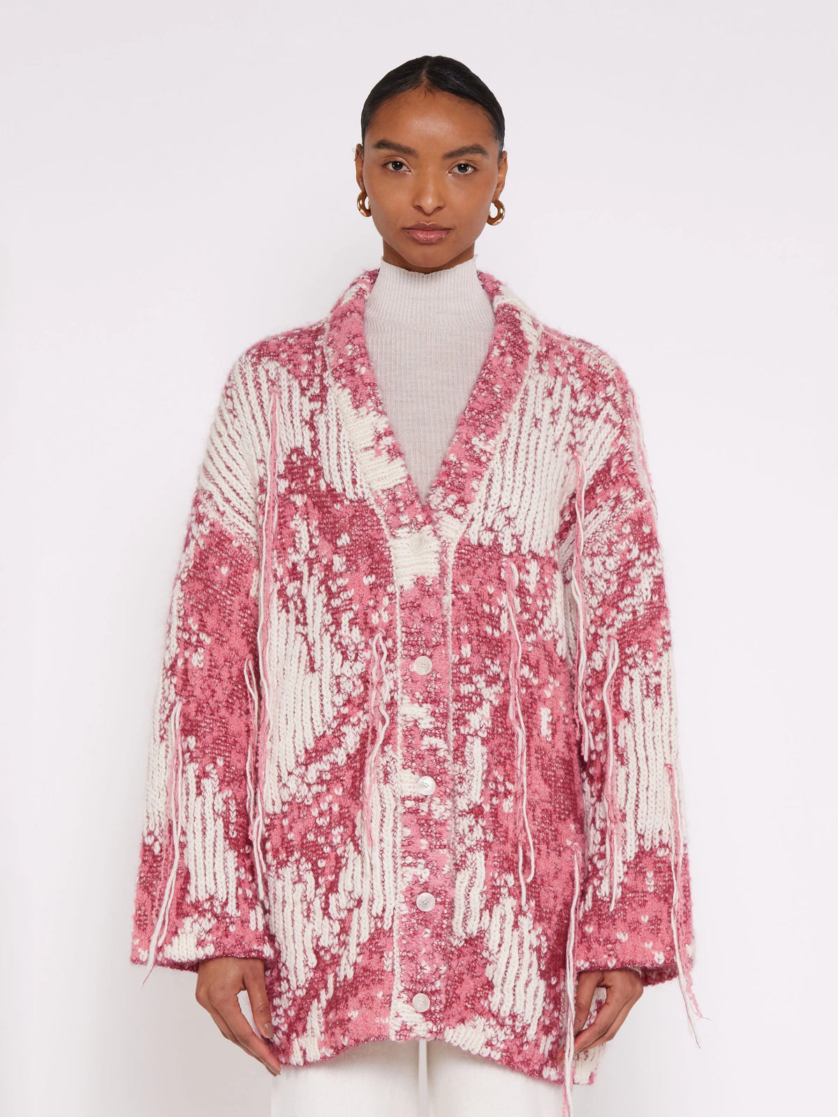 HEAVY JACQUARD CARDIGAN